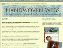 Tablet Screenshot of handwovenwebs.com